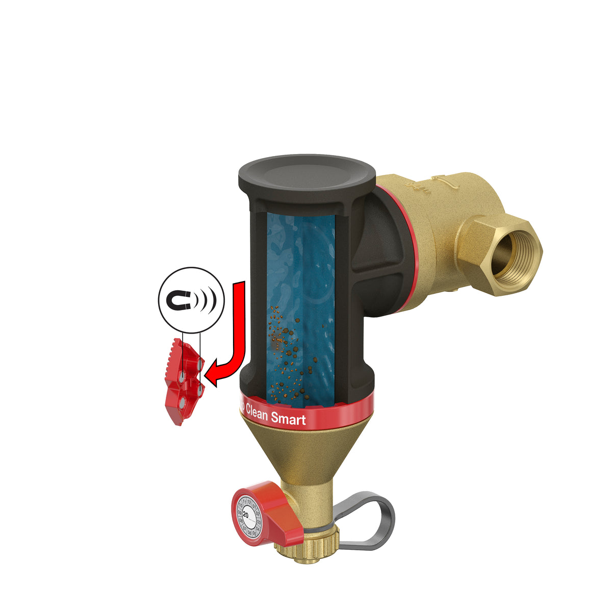 Flamco Clean Smart Vuilafscheider verticaal/horizontaal 22mm klem 30022