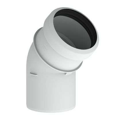 Burgerhout Safe-PP rookgas bocht 80mm 45° 400453990 kopen? | CVketel.nl