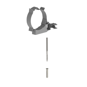 Burgerhout Twinline PP muurbeugel grijs 100mm 400452271