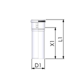 CoxDENS® rookgaspijp / afvoerpijp 80 L=500mm