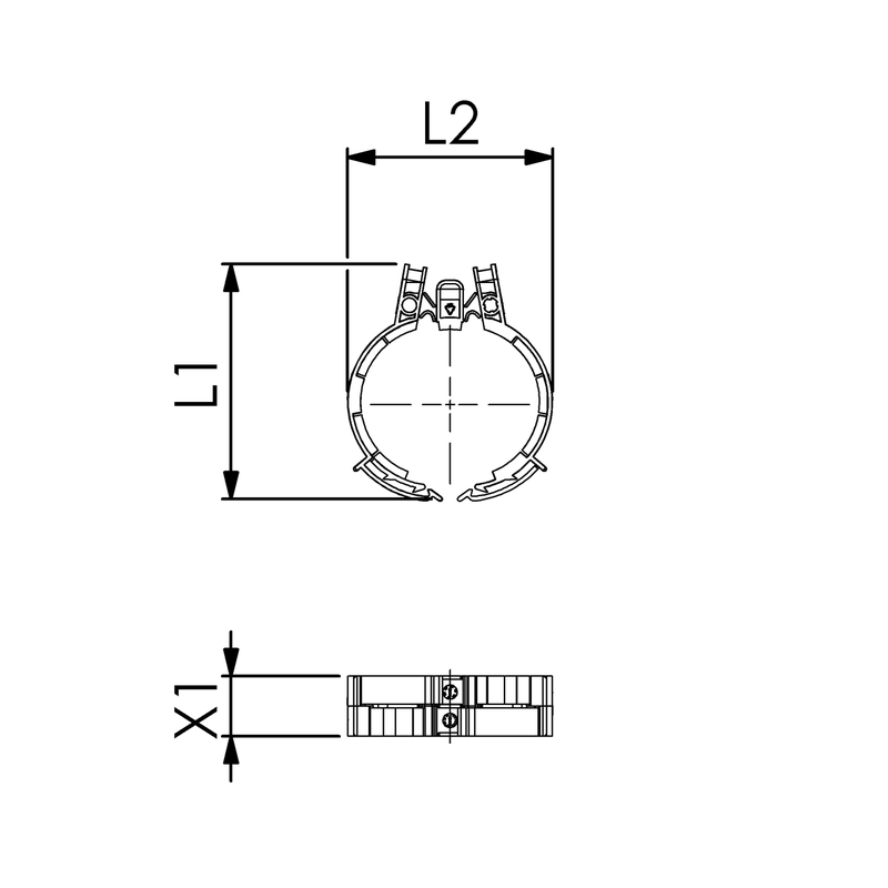 Cox Geelen CoxDENS® PP muurbeugel Ø 80 BKMTAB601