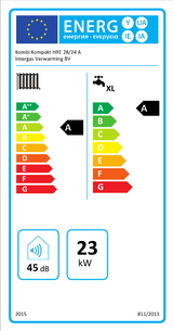 Intergas Kombi Kompakt HRE 28/24 6,9 - 22,8 kW CW4 Energielabel | CVketel.nl 