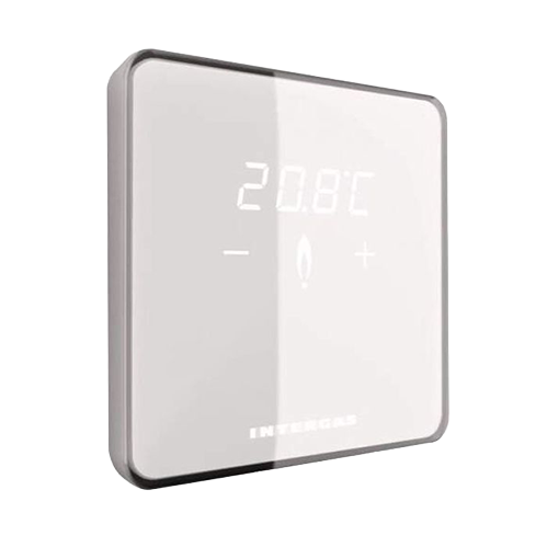Intergas modulerende kamerthermostaat Comfort Touch wit inclusief gateway Zijaanzicht 032014 | CVketel.nl