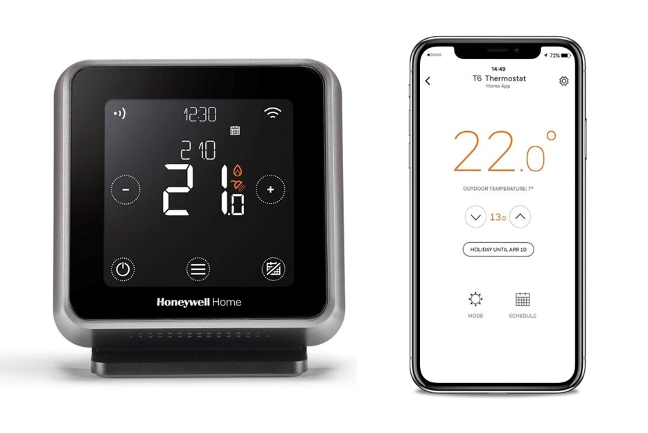 Honeywell Home T6R Wifi slimme thermostaat met standaard zwart Y6H910RW4013
