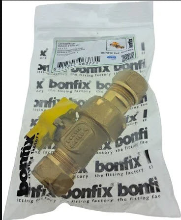 Kogelkraan 15mm knel recht 50805